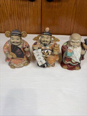 Chinese Fu Lu Shou Three Star Gods  Figurine